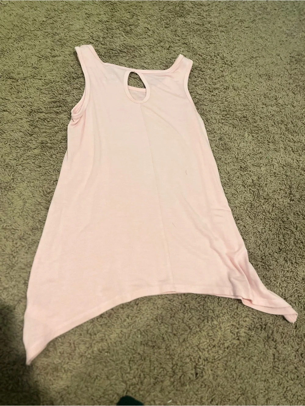 Justice Light Pink Studded Heart Tank